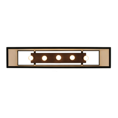 Meyda Tiffany Quadrato 5 Light 43" Wide Linear Pendant