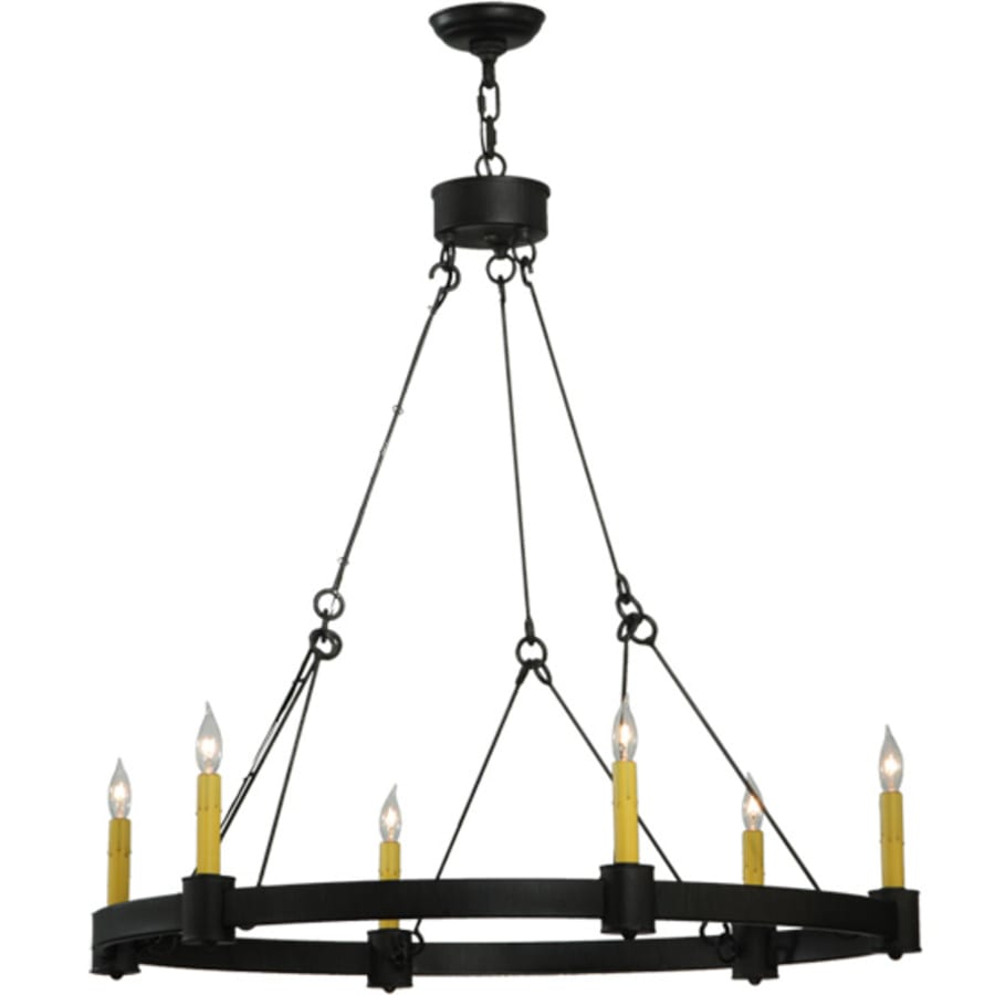 Meyda Tiffany Kenosha 6 Light 36" Wide Taper Candle Style Chandelier