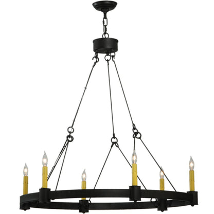 Meyda Tiffany Kenosha 6 Light 36" Wide Taper Candle Style Chandelier