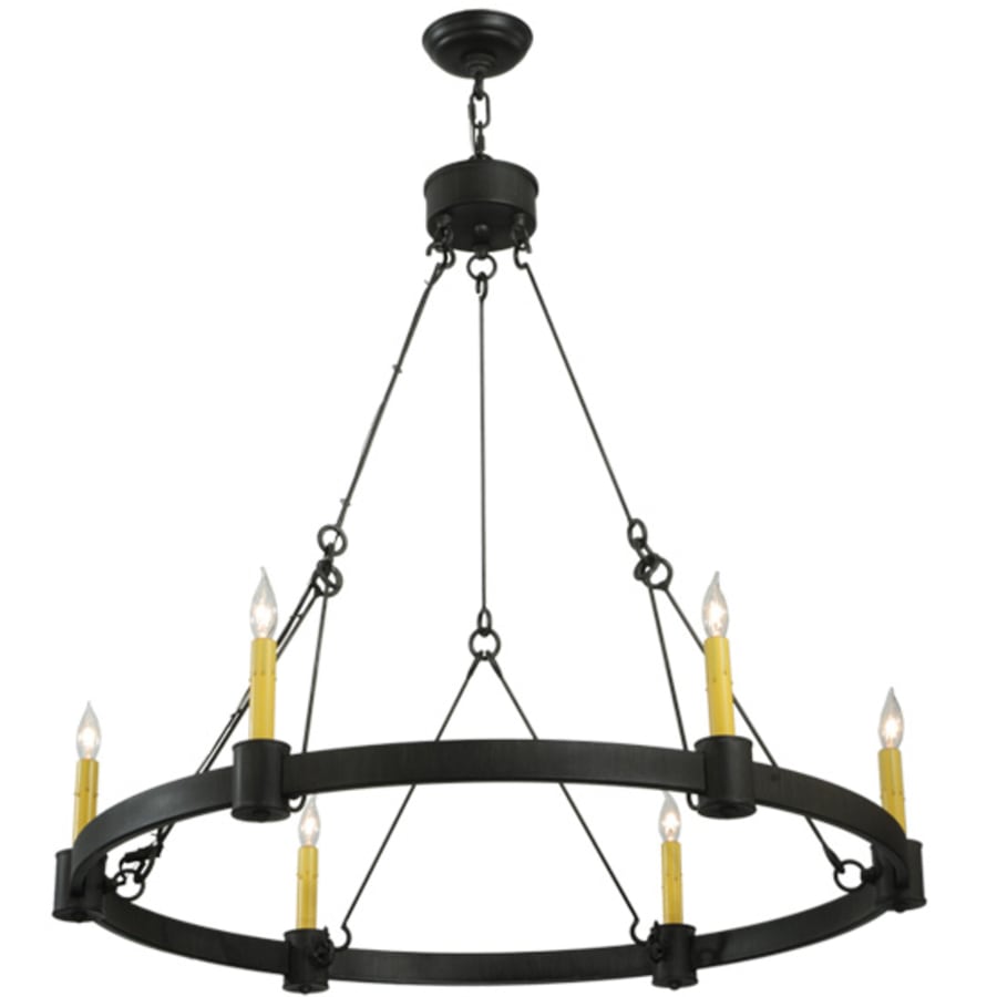 Meyda Tiffany Kenosha 6 Light 36" Wide Taper Candle Style Chandelier
