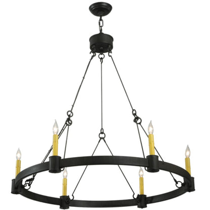 Meyda Tiffany Kenosha 6 Light 36" Wide Taper Candle Style Chandelier