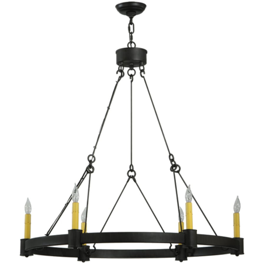 Meyda Tiffany Kenosha 6 Light 36" Wide Taper Candle Style Chandelier