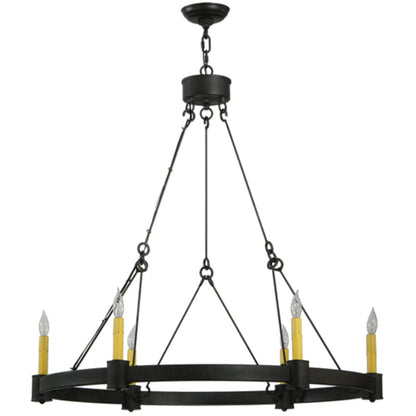 Meyda Tiffany Kenosha 6 Light 36" Wide Taper Candle Style Chandelier