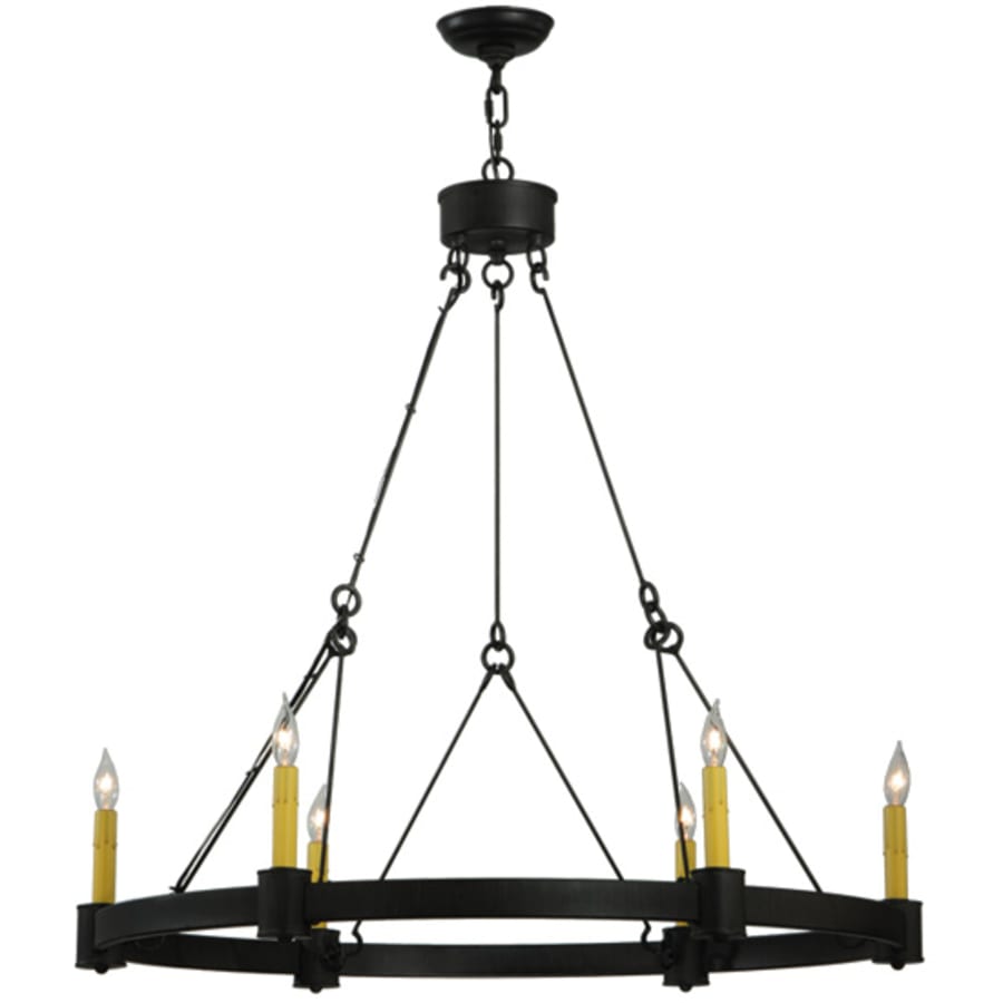 Meyda Tiffany Kenosha 6 Light 36" Wide Taper Candle Style Chandelier