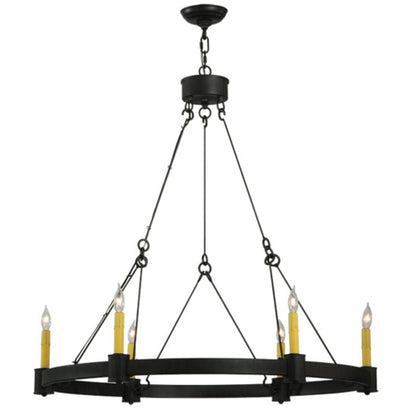 Meyda Tiffany Kenosha 6 Light 36" Wide Taper Candle Style Chandelier