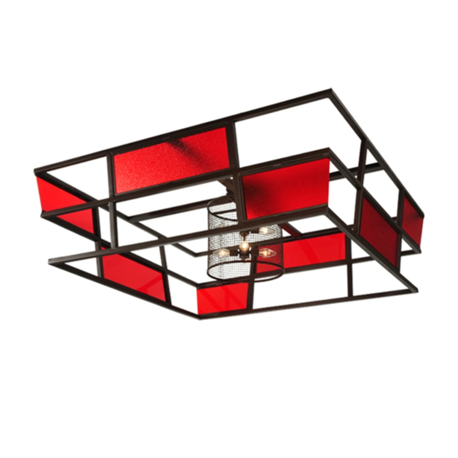 Meyda Tiffany Tavern 8 Light 85" Wide Semi-Flush Ceiling Fixture