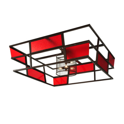 Meyda Tiffany Tavern 8 Light 85" Wide Semi-Flush Ceiling Fixture