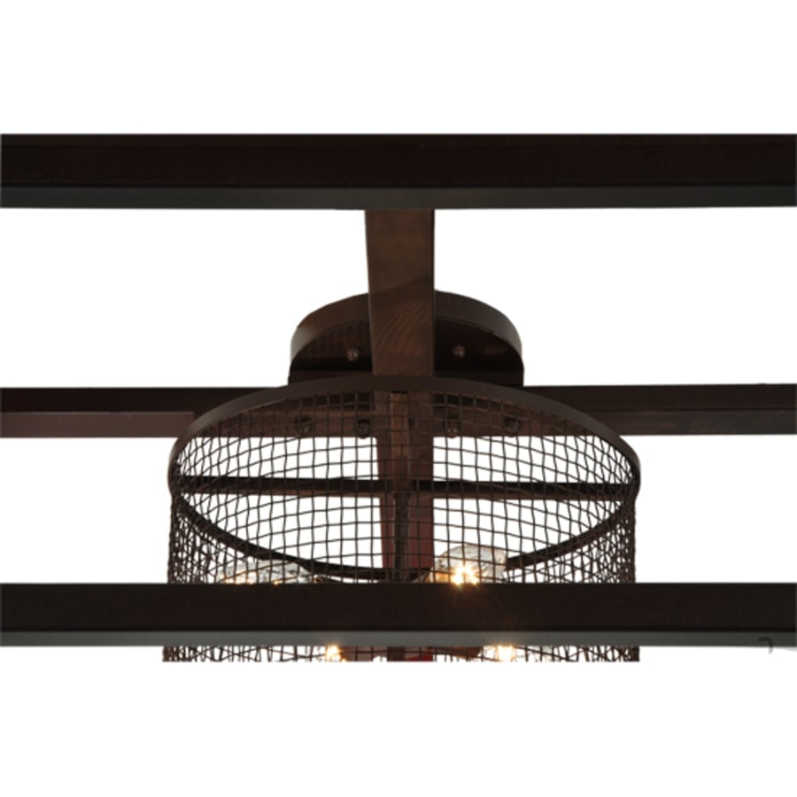 Meyda Tiffany Tavern 8 Light 85" Wide Semi-Flush Ceiling Fixture