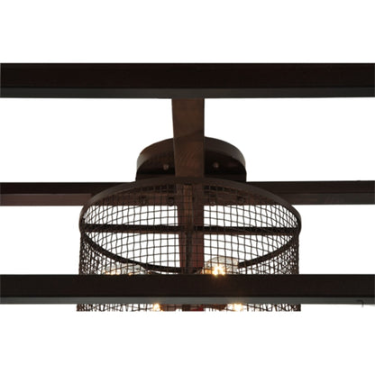 Meyda Tiffany Tavern 8 Light 85" Wide Semi-Flush Ceiling Fixture
