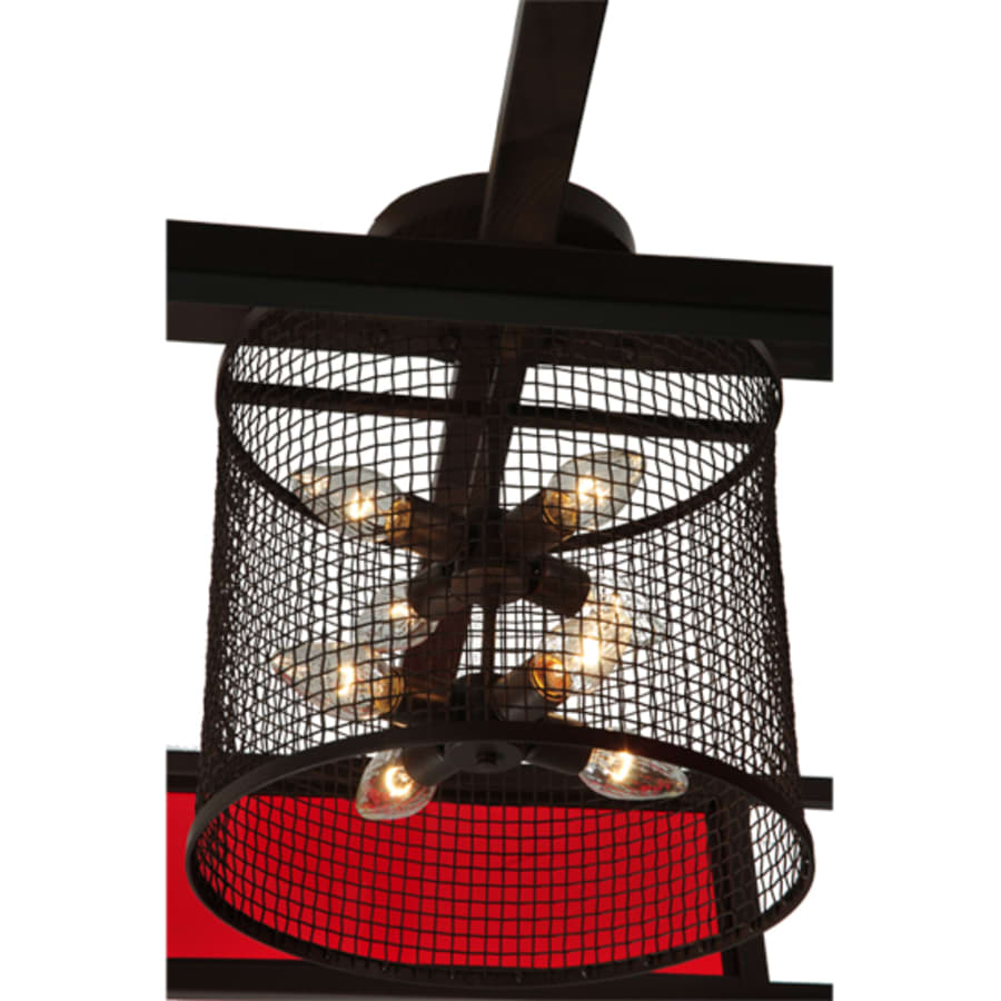 Meyda Tiffany Tavern 8 Light 85" Wide Semi-Flush Ceiling Fixture