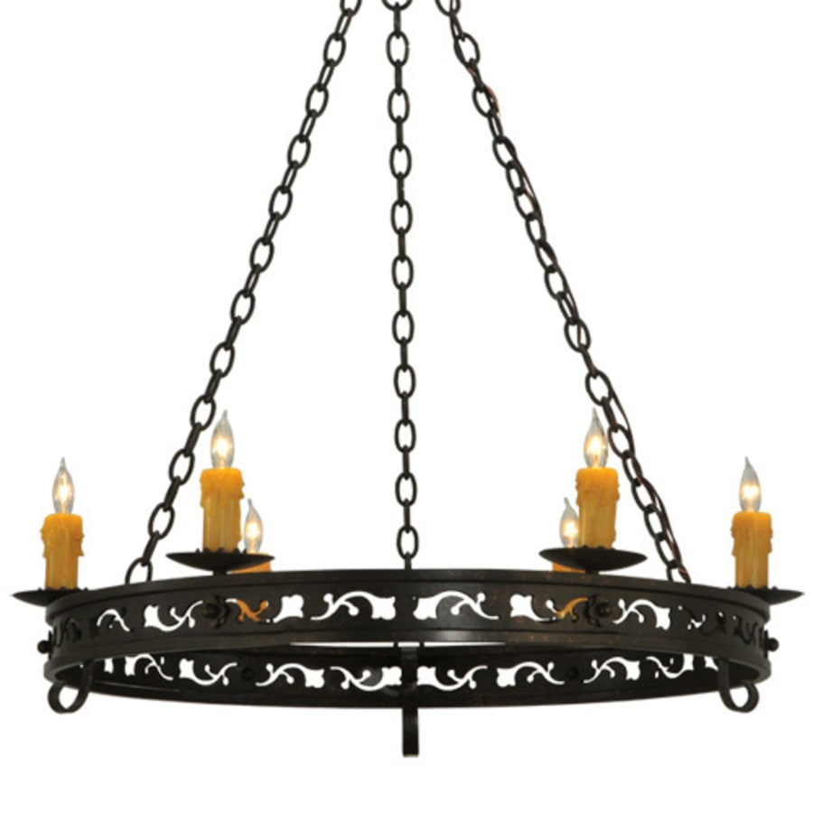 Meyda Tiffany Sagebrush 6 Light 36" Wide Taper Candle Style Chandelier
