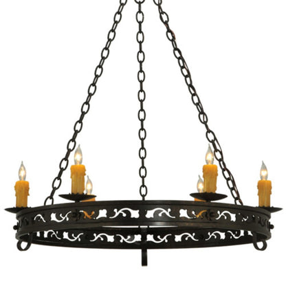Meyda Tiffany Sagebrush 6 Light 36" Wide Taper Candle Style Chandelier