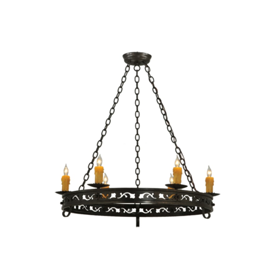 Meyda Tiffany Sagebrush 6 Light 36" Wide Taper Candle Style Chandelier