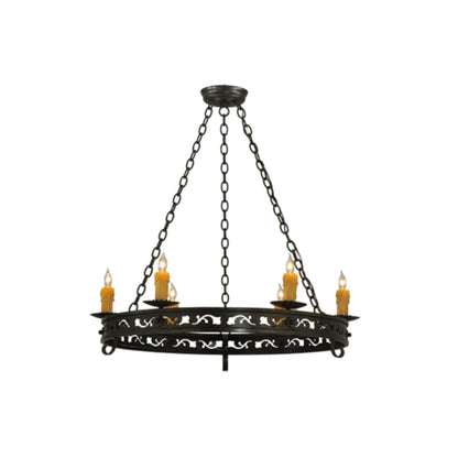 Meyda Tiffany Sagebrush 6 Light 36" Wide Taper Candle Style Chandelier