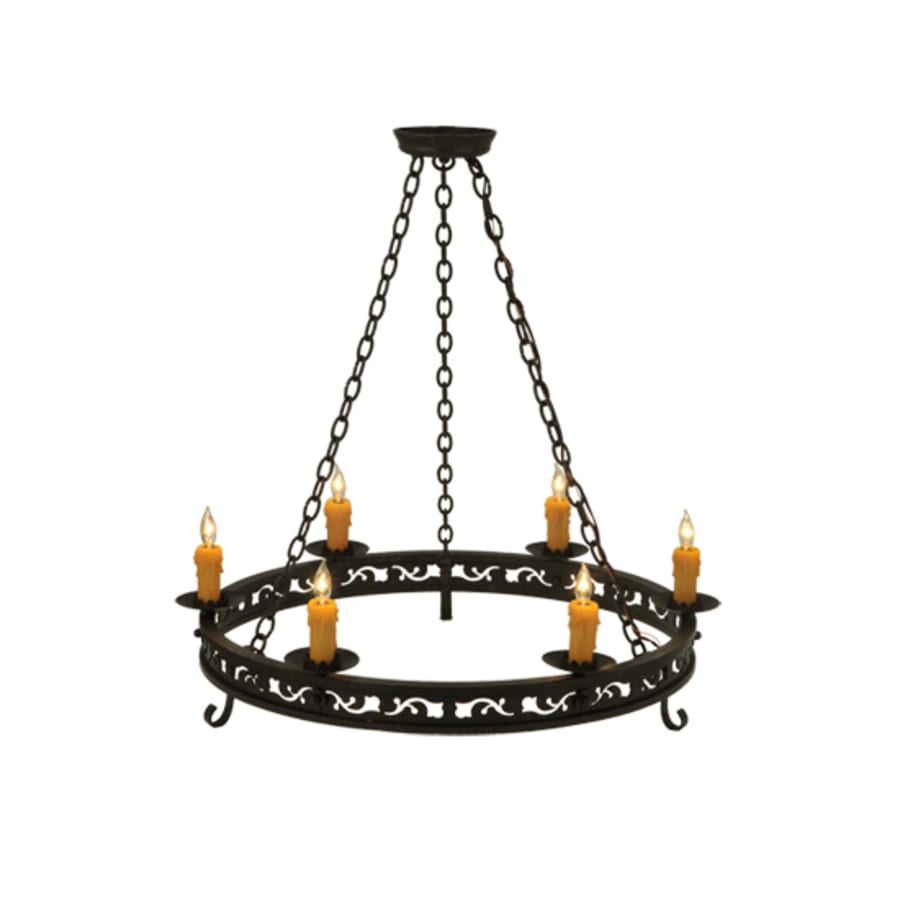 Meyda Tiffany Sagebrush 6 Light 36" Wide Taper Candle Style Chandelier