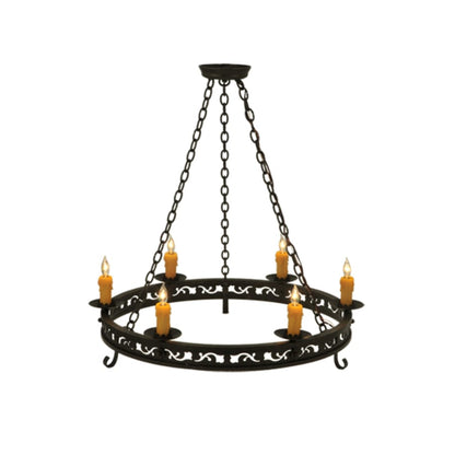 Meyda Tiffany Sagebrush 6 Light 36" Wide Taper Candle Style Chandelier