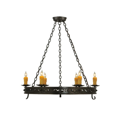 Meyda Tiffany Sagebrush 6 Light 36" Wide Taper Candle Style Chandelier