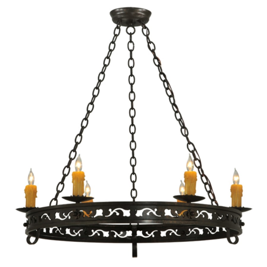 Meyda Tiffany Sagebrush 6 Light 36" Wide Taper Candle Style Chandelier