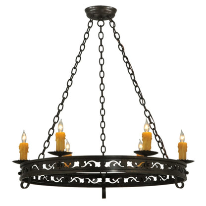Meyda Tiffany Sagebrush 6 Light 36" Wide Taper Candle Style Chandelier