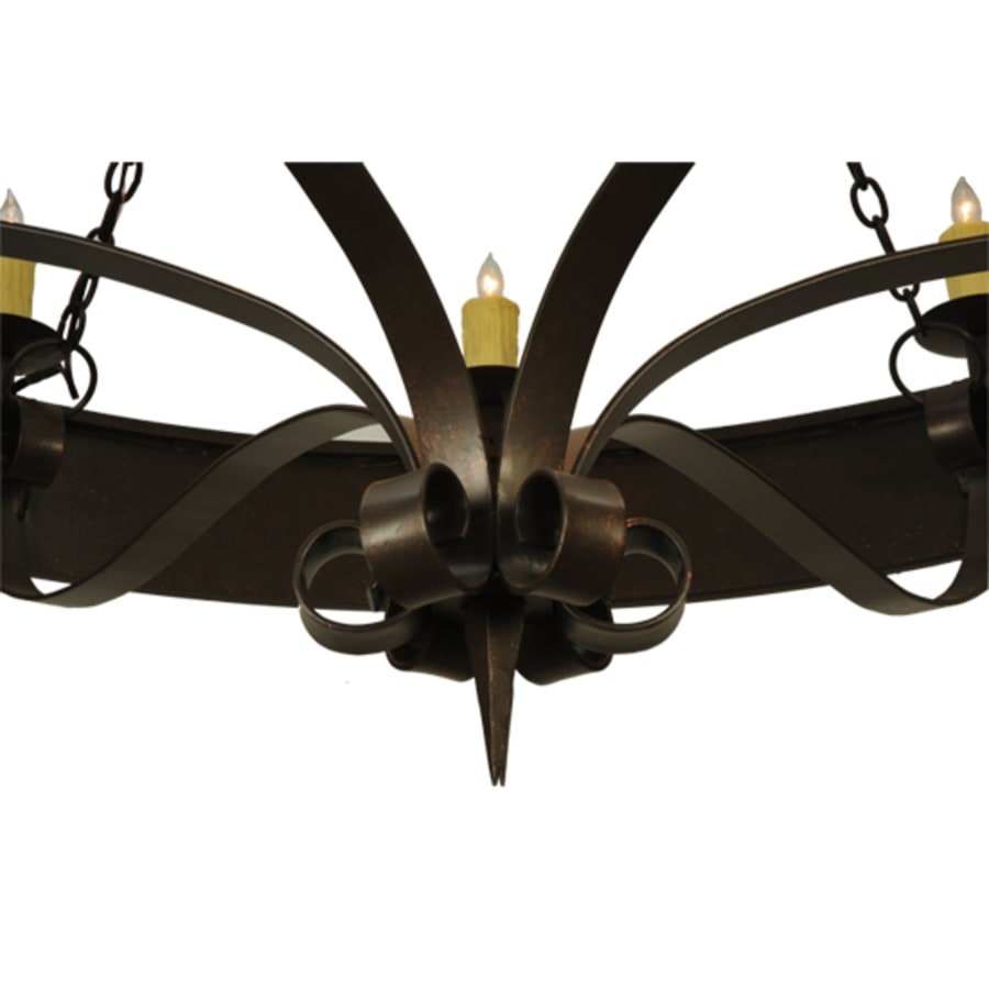 Meyda Tiffany Warwick 12 Light 72" Wide Taper Candle Style Chandelier - Gilded Tobacco Finish