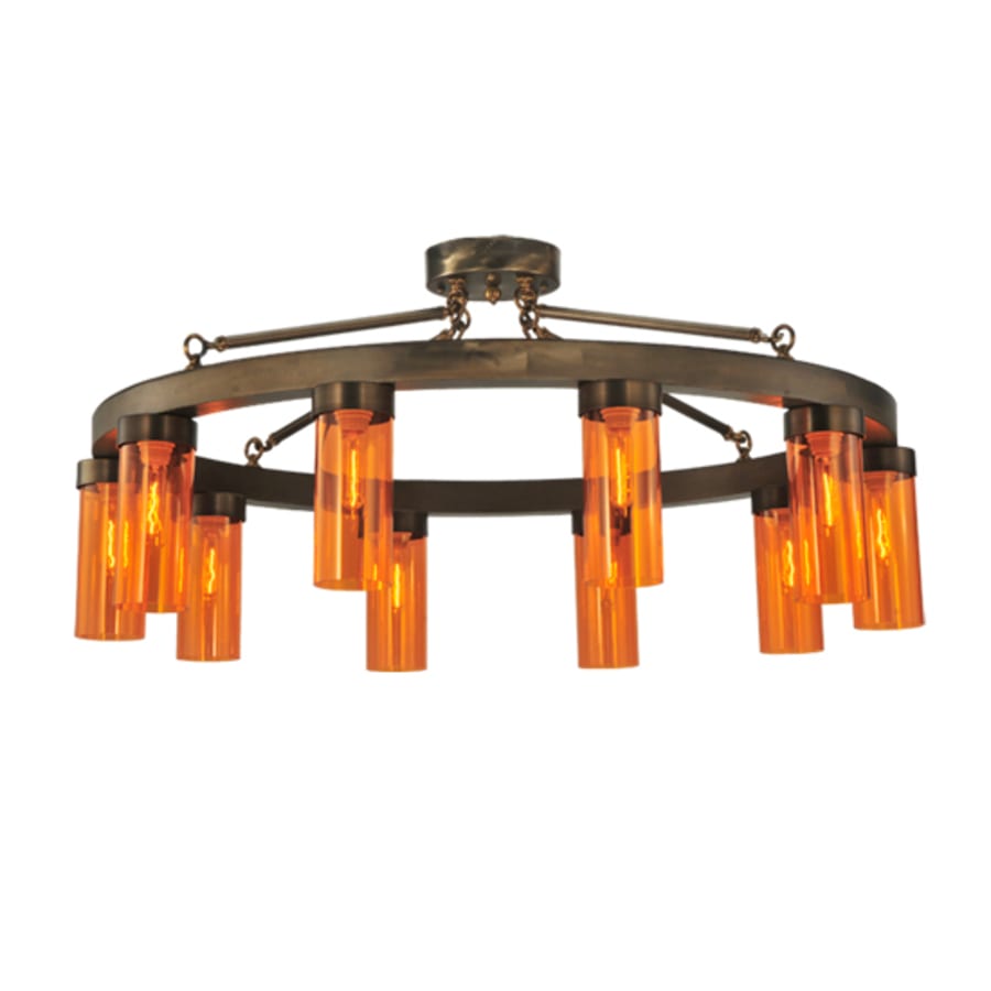 Meyda Tiffany Clark 10 Light 48" Wide Semi-Flush Ceiling Fixture