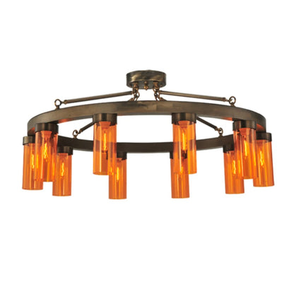 Meyda Tiffany Clark 10 Light 48" Wide Semi-Flush Ceiling Fixture