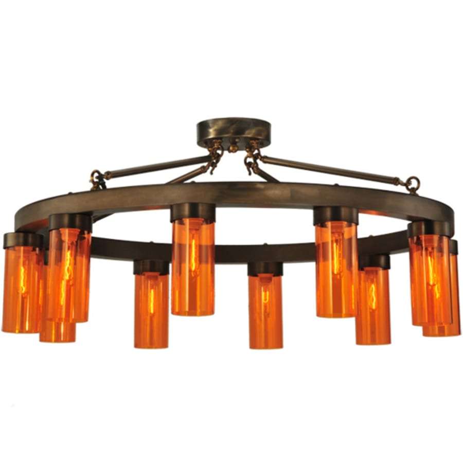 Meyda Tiffany Clark 10 Light 48" Wide Semi-Flush Ceiling Fixture