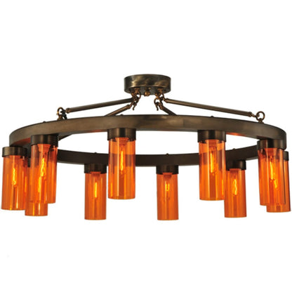 Meyda Tiffany Clark 10 Light 48" Wide Semi-Flush Ceiling Fixture