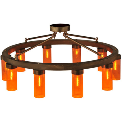 Meyda Tiffany Clark 10 Light 48" Wide Semi-Flush Ceiling Fixture