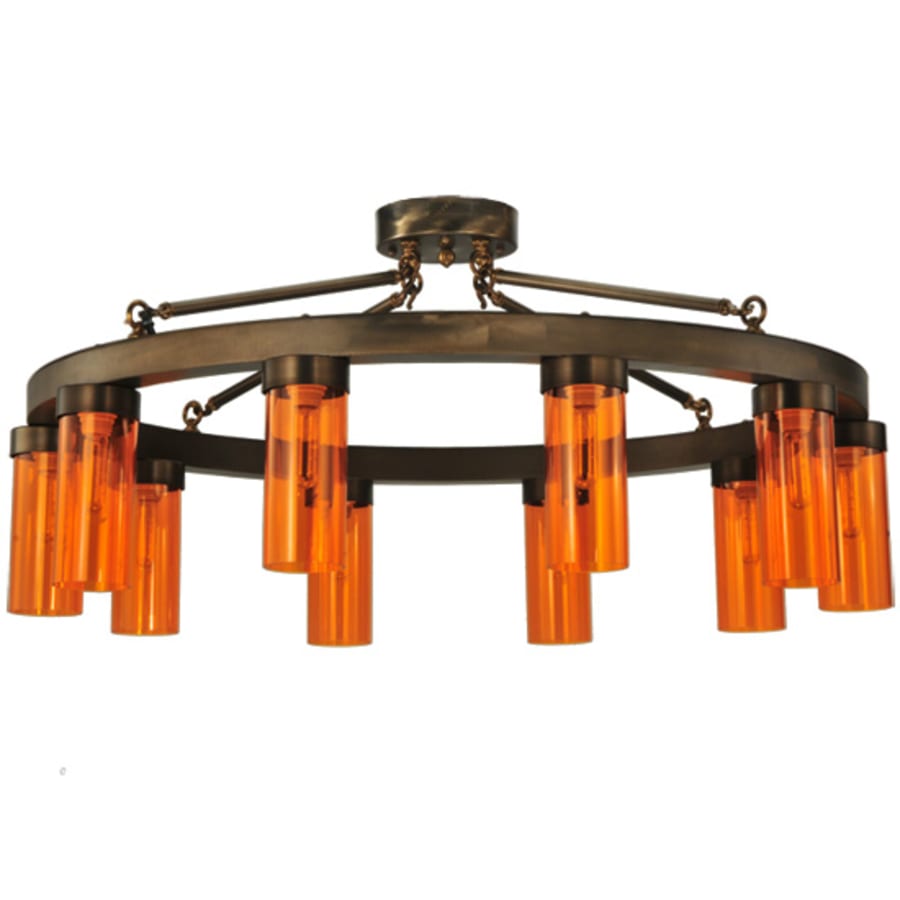 Meyda Tiffany Clark 10 Light 48" Wide Semi-Flush Ceiling Fixture