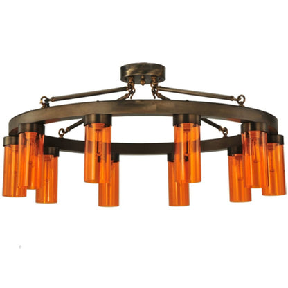 Meyda Tiffany Clark 10 Light 48" Wide Semi-Flush Ceiling Fixture