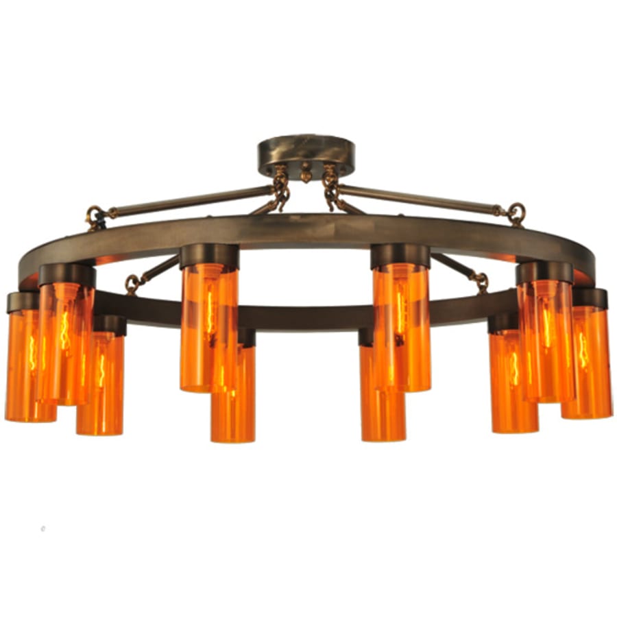 Meyda Tiffany Clark 10 Light 48" Wide Semi-Flush Ceiling Fixture