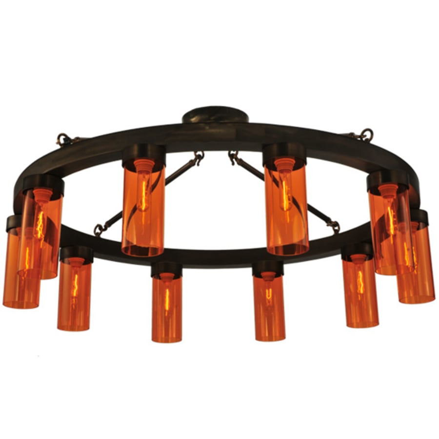 Meyda Tiffany Clark 10 Light 48" Wide Semi-Flush Ceiling Fixture