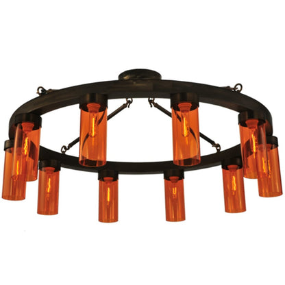 Meyda Tiffany Clark 10 Light 48" Wide Semi-Flush Ceiling Fixture