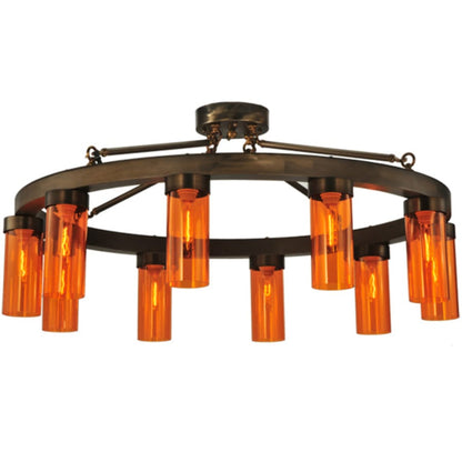 Meyda Tiffany Clark 10 Light 48" Wide Semi-Flush Ceiling Fixture