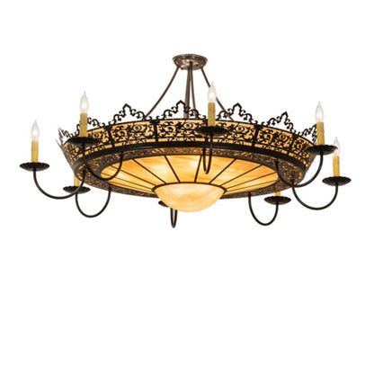 Meyda Tiffany Stanley 8 Light 46" Wide Semi-Flush Ceiling Fixture