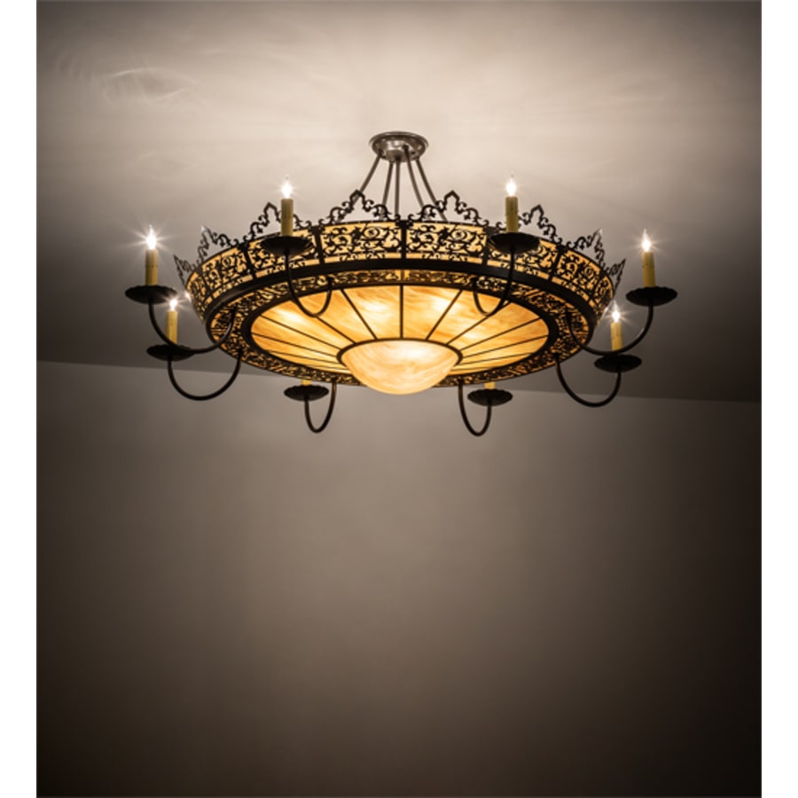 Meyda Tiffany Stanley 8 Light 46" Wide Semi-Flush Ceiling Fixture