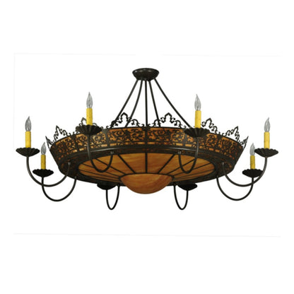 Meyda Tiffany Stanley 8 Light 46" Wide Semi-Flush Ceiling Fixture