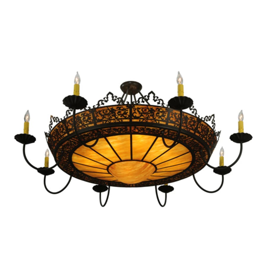 Meyda Tiffany Stanley 8 Light 46" Wide Semi-Flush Ceiling Fixture