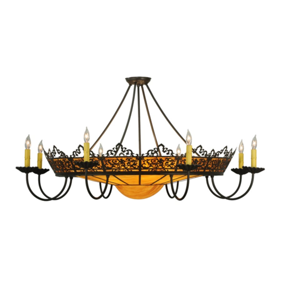 Meyda Tiffany Stanley 8 Light 46" Wide Semi-Flush Ceiling Fixture