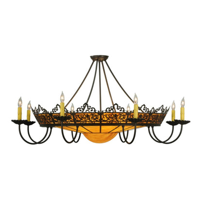 Meyda Tiffany Stanley 8 Light 46" Wide Semi-Flush Ceiling Fixture