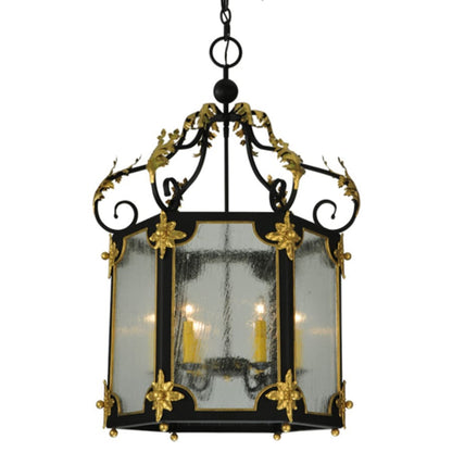 Meyda Tiffany Ganser 6 Light 25" Wide Taper Candle Pendant