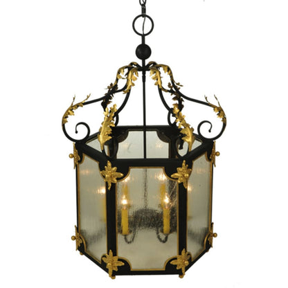 Meyda Tiffany Ganser 6 Light 25" Wide Taper Candle Pendant