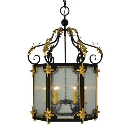 Meyda Tiffany Ganser 6 Light 25" Wide Taper Candle Pendant