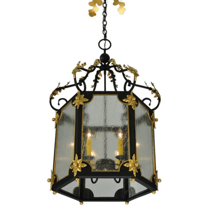 Meyda Tiffany Ganser 6 Light 25" Wide Taper Candle Pendant