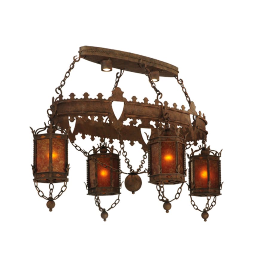 Meyda Tiffany Valhalla 4 Light 58" Wide Linear Chandelier