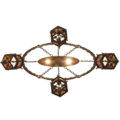 Meyda Tiffany Valhalla 4 Light 58" Wide Linear Chandelier