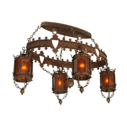 Meyda Tiffany Valhalla 4 Light 58" Wide Linear Chandelier