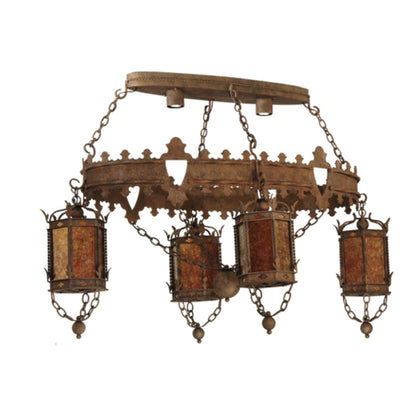 Meyda Tiffany Valhalla 4 Light 58" Wide Linear Chandelier