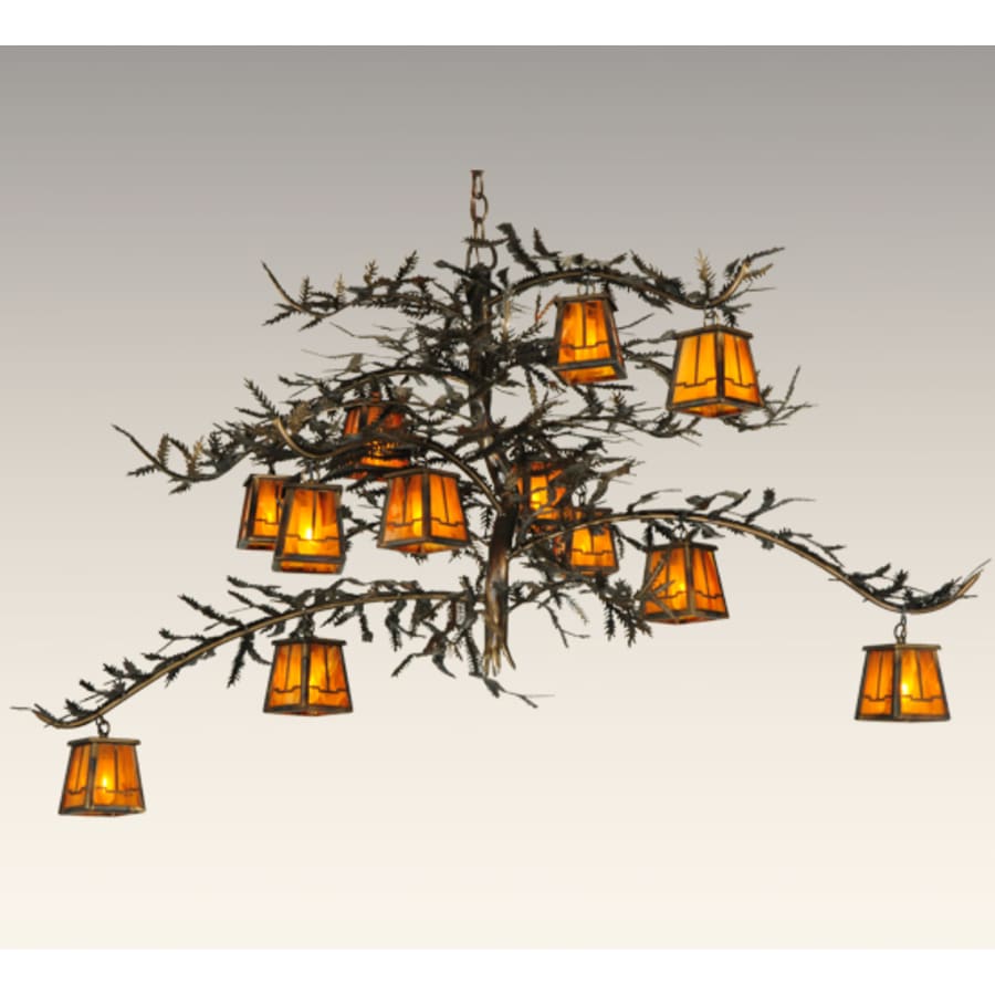 Meyda Tiffany Pine Branch Valley View 12 Light 54" Wide Chandelier